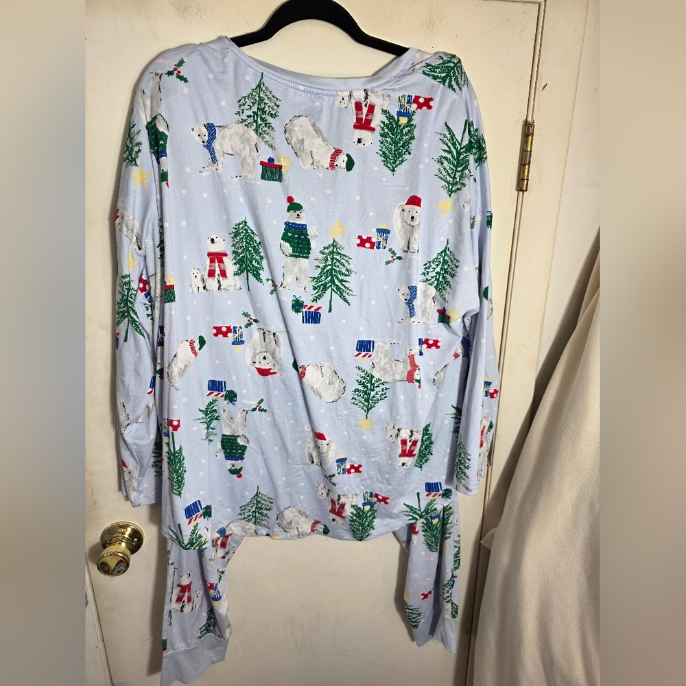 Joyspun Pajama Set Winter Polar Bear Christmas Plus Size 2X (18/20W) - Picture 2 of 9